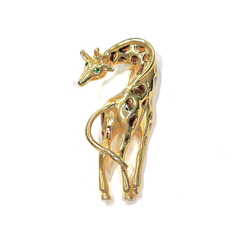 Gold Giraffe Pin Brooch
